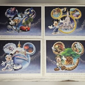 4 Print Disney Lithograph Set